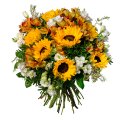 Sonnenblumen und Eustoma